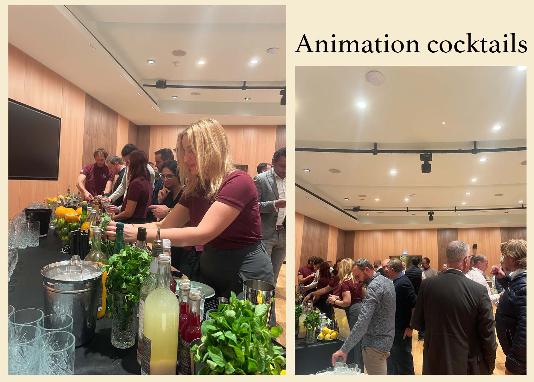 Animation entreprise  avec Ateliers Cocktails pour Apilog Automation à la Maison des Ingénieurs Arts et Métiers à Paris 16e
